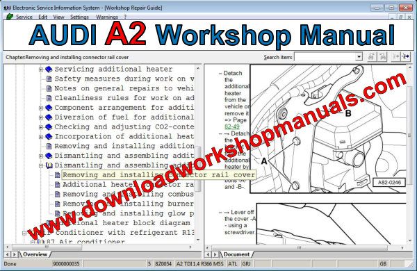 audi a2 workshop manual